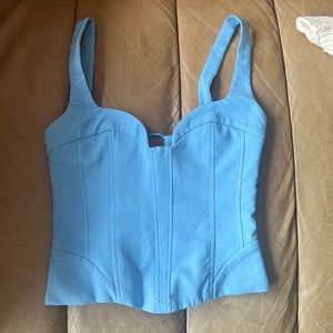 Blue Zara corset top